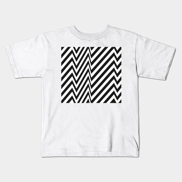 Zebra Pattern #blackwhite #pattern #retro #cool #opart #stylish #homedecor Kids T-Shirt by Kirovair